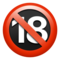 No One Under Eighteen emoji on Apple